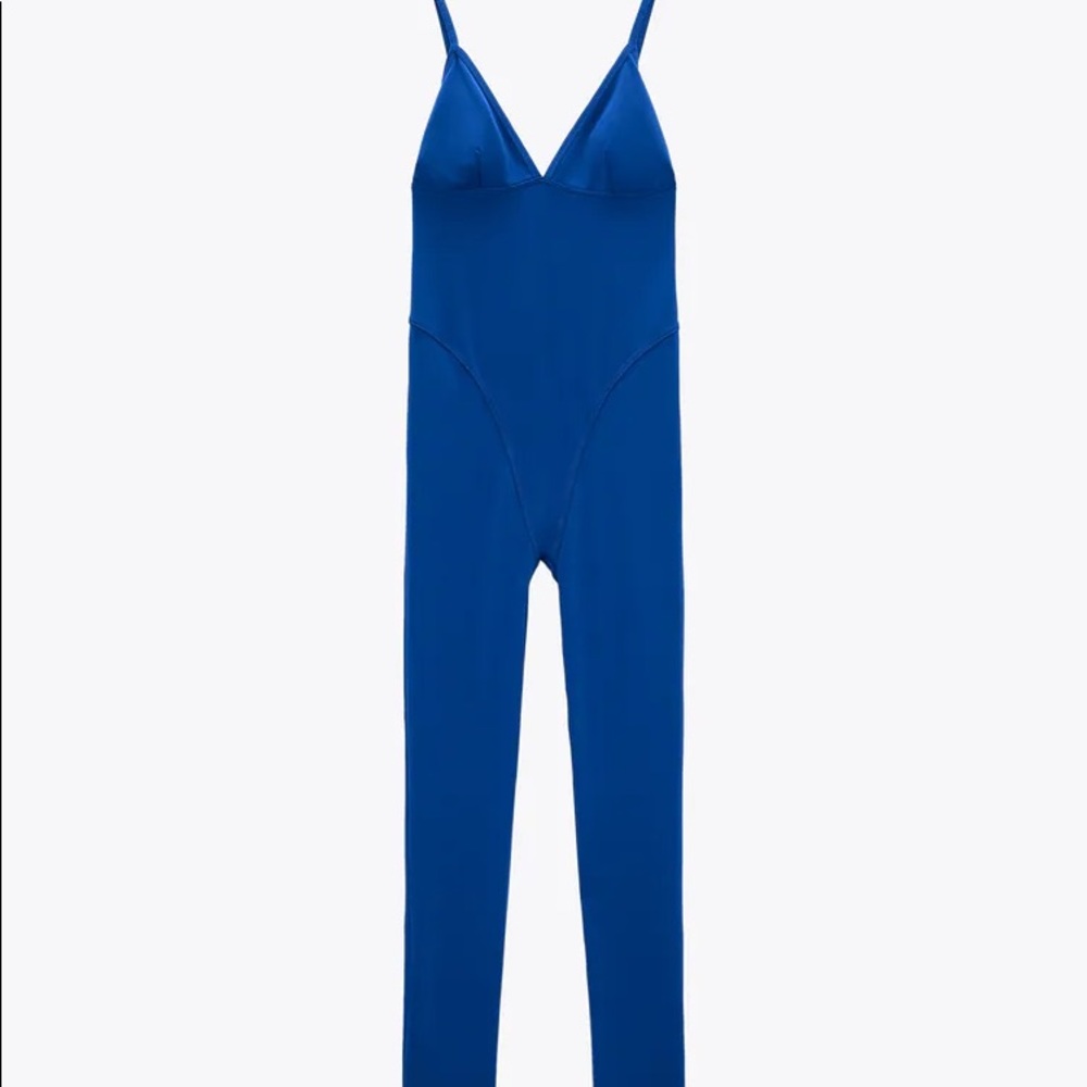 Zara blue jumpsuit. Medium. New